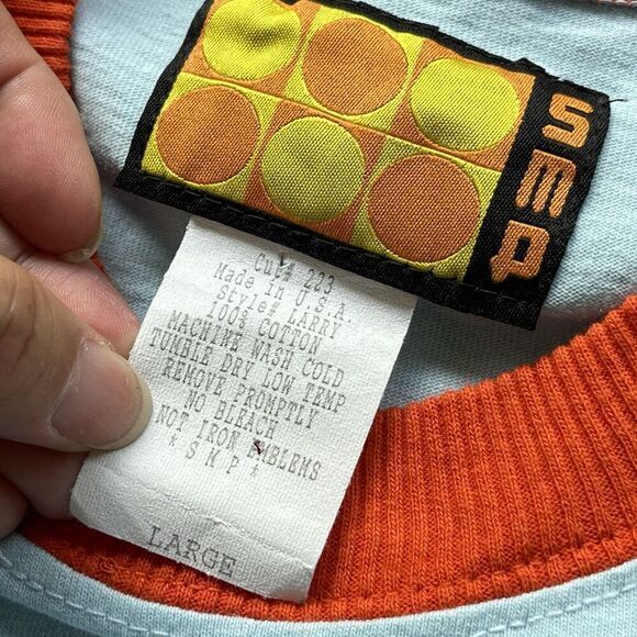 Vtg SMP Shirt Mens L Oversized Colorblock Short Sleeves 90s Skateboarding #LARRY - Picture 6 of 7